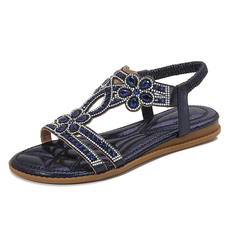 Big Size Openwork Sandals Bohe - مراجعة Sew On Rhinestone وسعره