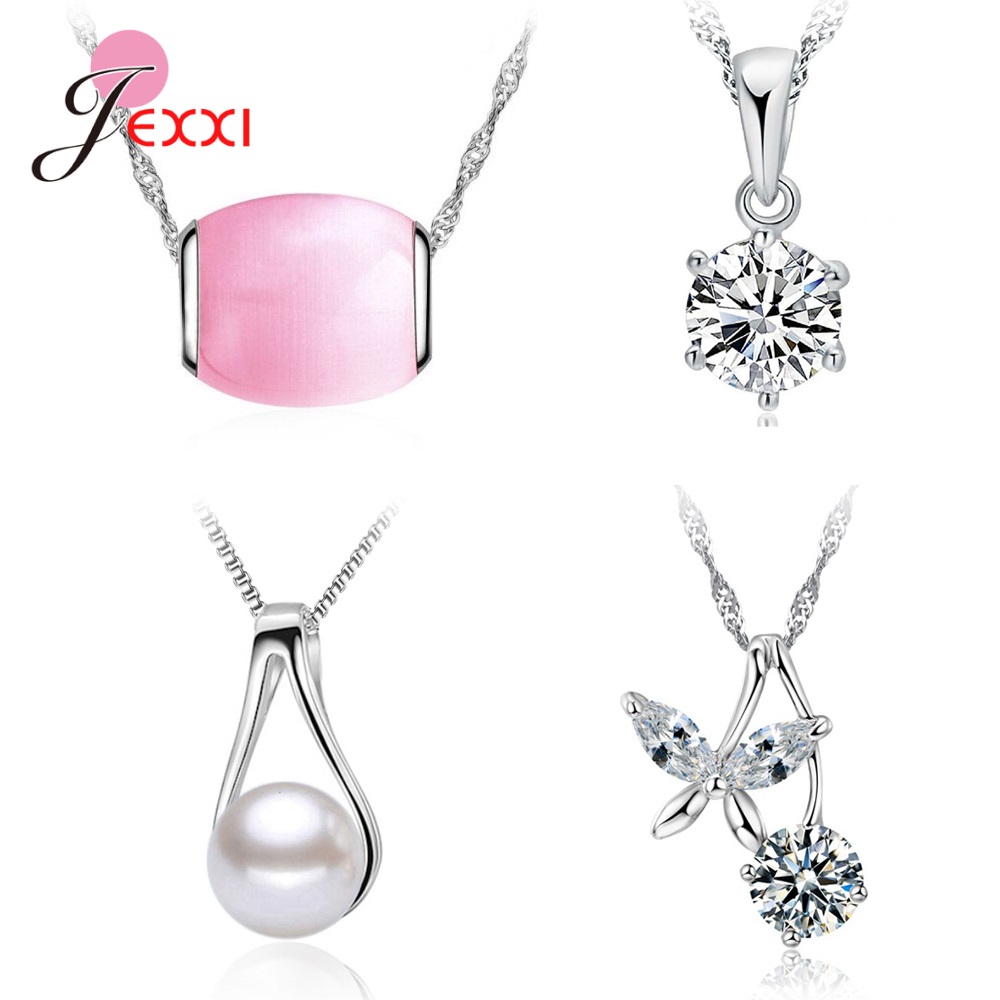 4pcs/Lot 925 Sterling Silver J - مراجعة Pearl Trim Chain وسعره