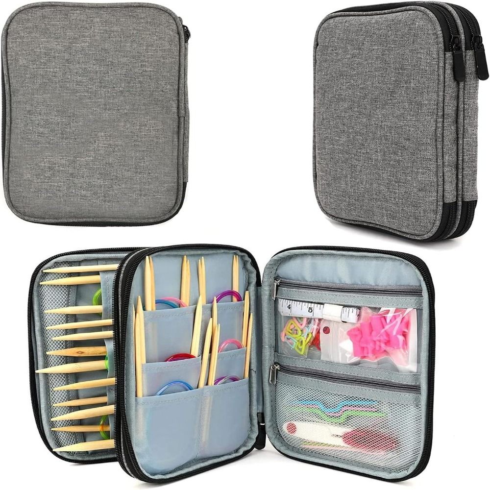 Knitting Needle Case, Portable - مراجعة Craft Embellishment Storage وسعره