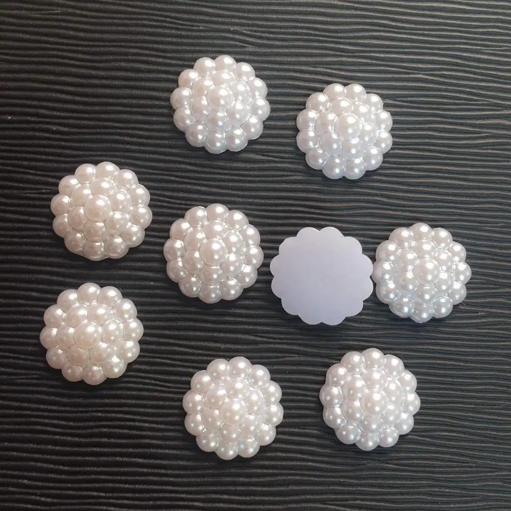 80pcs/lot  Flatback Pearl Chri - مراجعة Embellishment Glue Craft وسعره