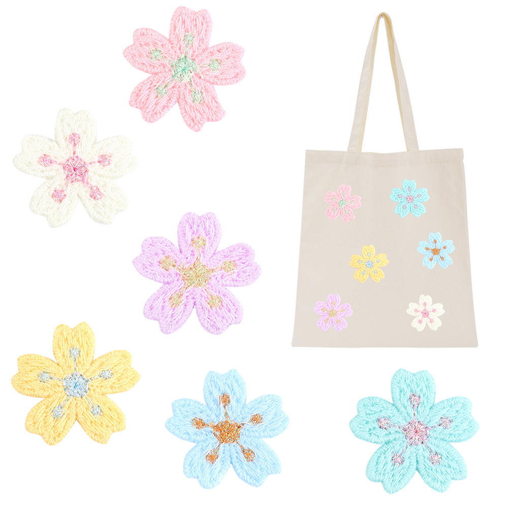 20pcs/lot Colorful 2.4cm Embro - مراجعة Applique Patch Flower وسعره