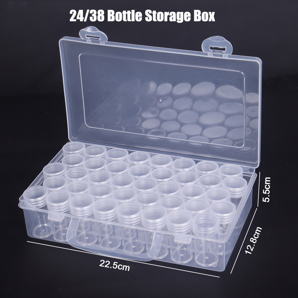 Bottles Box Storage Transparen - مراجعة Craft Embellishment Storage وسعره