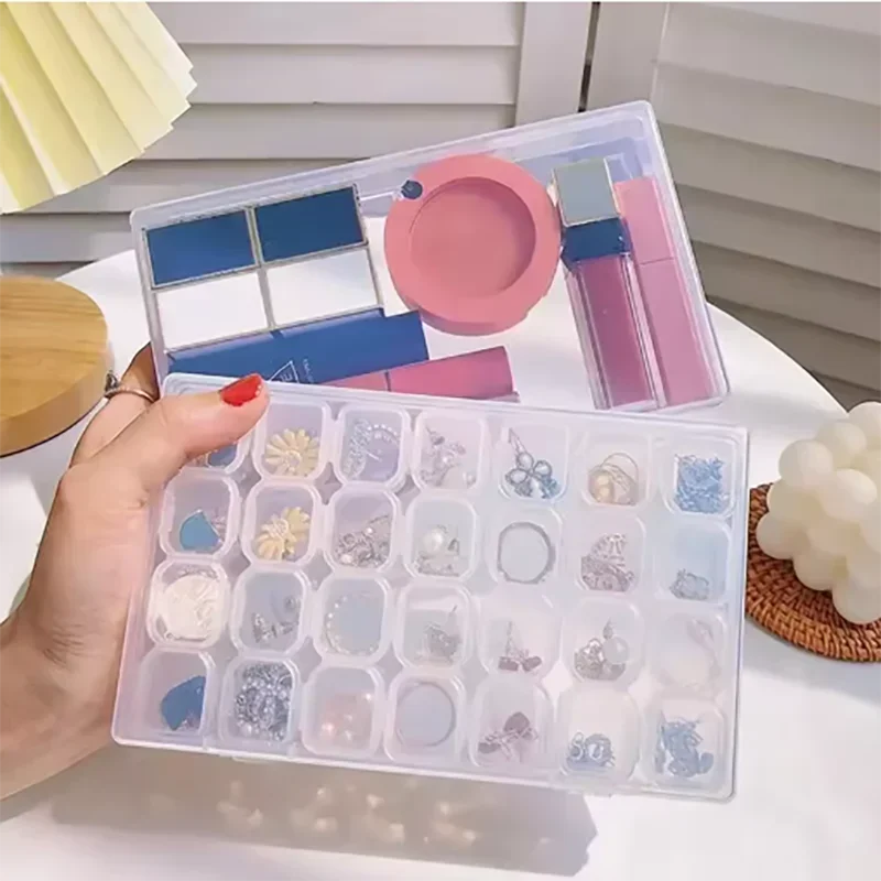 28 grid diamond painting tool  - مراجعة Craft Embellishment Storage وسعره