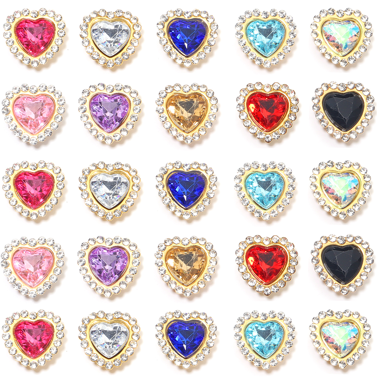 20Pcs Love Heart Acrylic Rhine - مراجعة Sew On Rhinestone وسعره