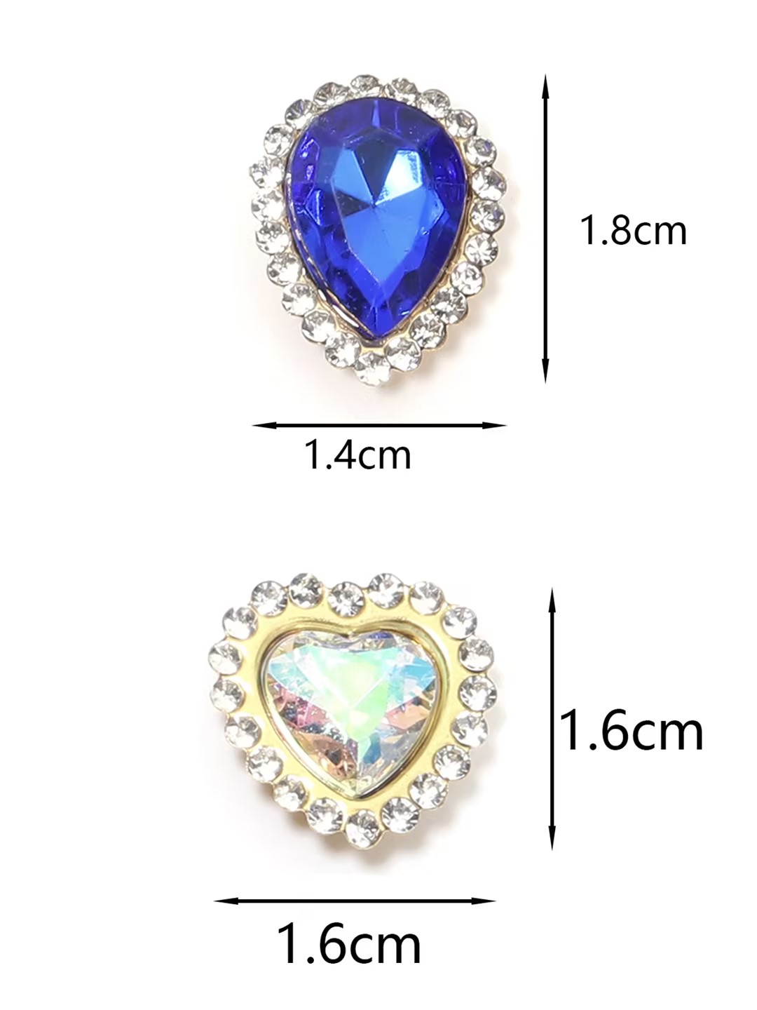 20Pcs Love Heart Acrylic Rhine - مراجعة Sew On Rhinestone وسعره